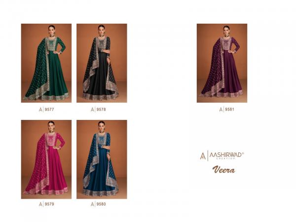 Aashirwad Gulkand Veera Festive Silk Designer Gown Collection